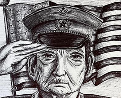 Ink Portrait Drawing